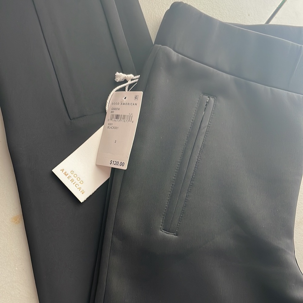 GOOD AMERICAN BLACK SCUBA PANTS - Picture 4 of 4